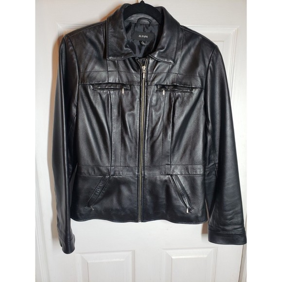 Alfani Jackets & Blazers - Alfani Leather Jacket Moto Style Black Women's Size Large Soft Leather Jacket